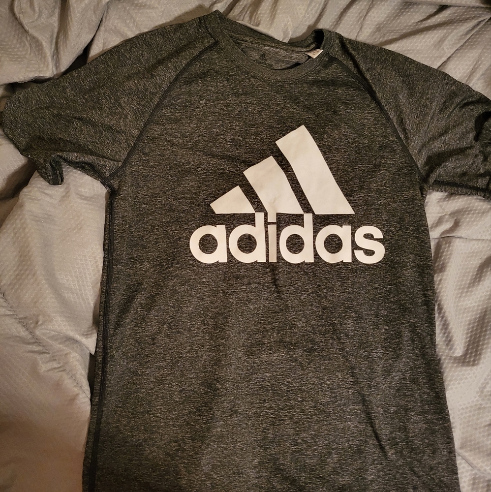 Men's dark grey adidas athletic shirt